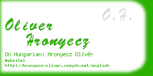 oliver hronyecz business card
